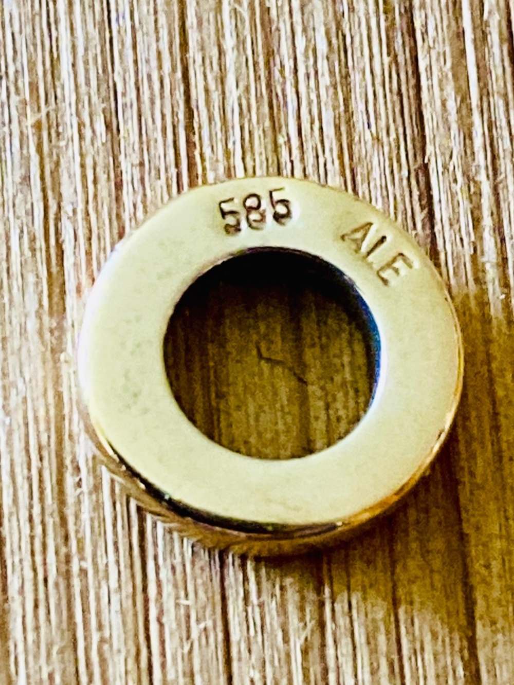 Retired Pandora 14K Yellow Gold Smooth Spacer Bead Charm 750122